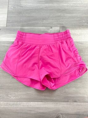 Lululemon hotty hot shorts. Sonic pink. Size 4